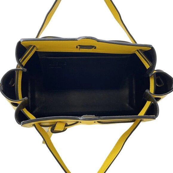 LOEWE Lazo 2-Way Handbag Size Mini Leather Yellow 329.74.Z71 - Picture 10 of 15
